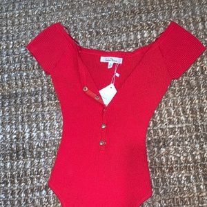 Red Bodysuit with snaps